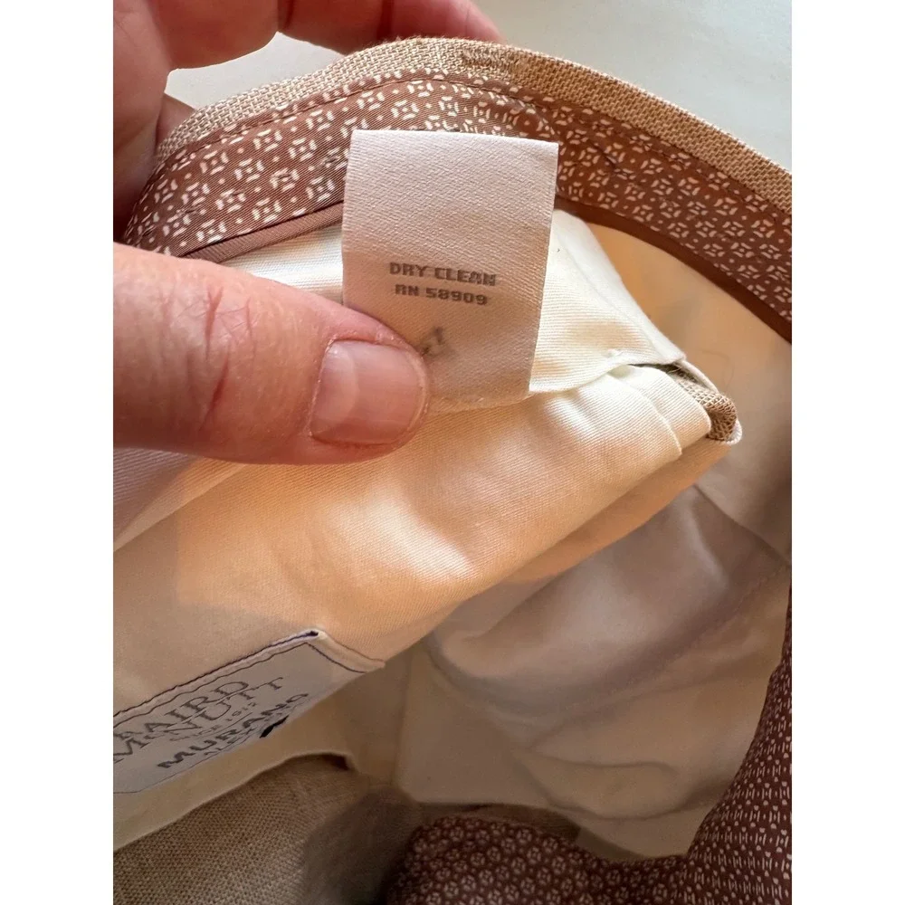 Murano Baird McNutt Linen Alex-Slim Fit Pants Khaki 32x32 S35PM700 Mens Trousers